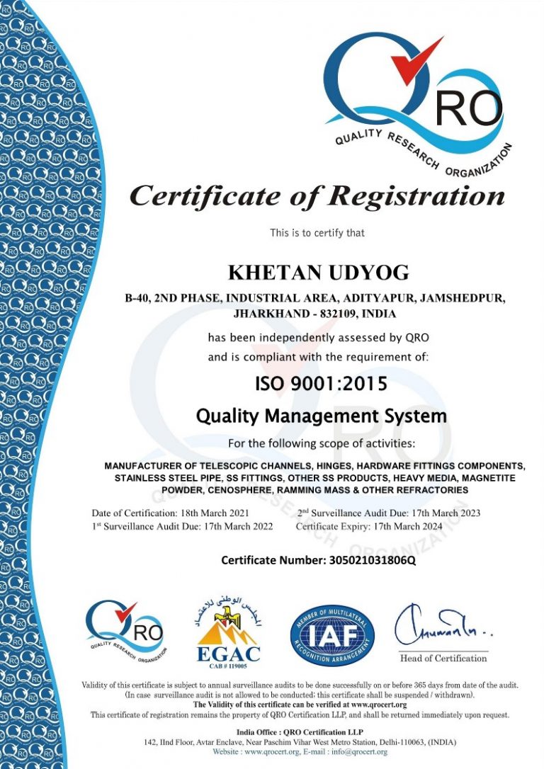 Khetan Udyog Certificate of Registration