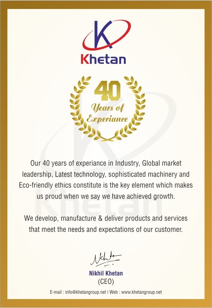 Khetan 40 Years Of Experience & Achievement